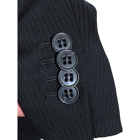 Z Zegna Classic Natural Comfort Black Blazer Suit Jacket 46R Wool Made In Spain - Picture 6 of 14